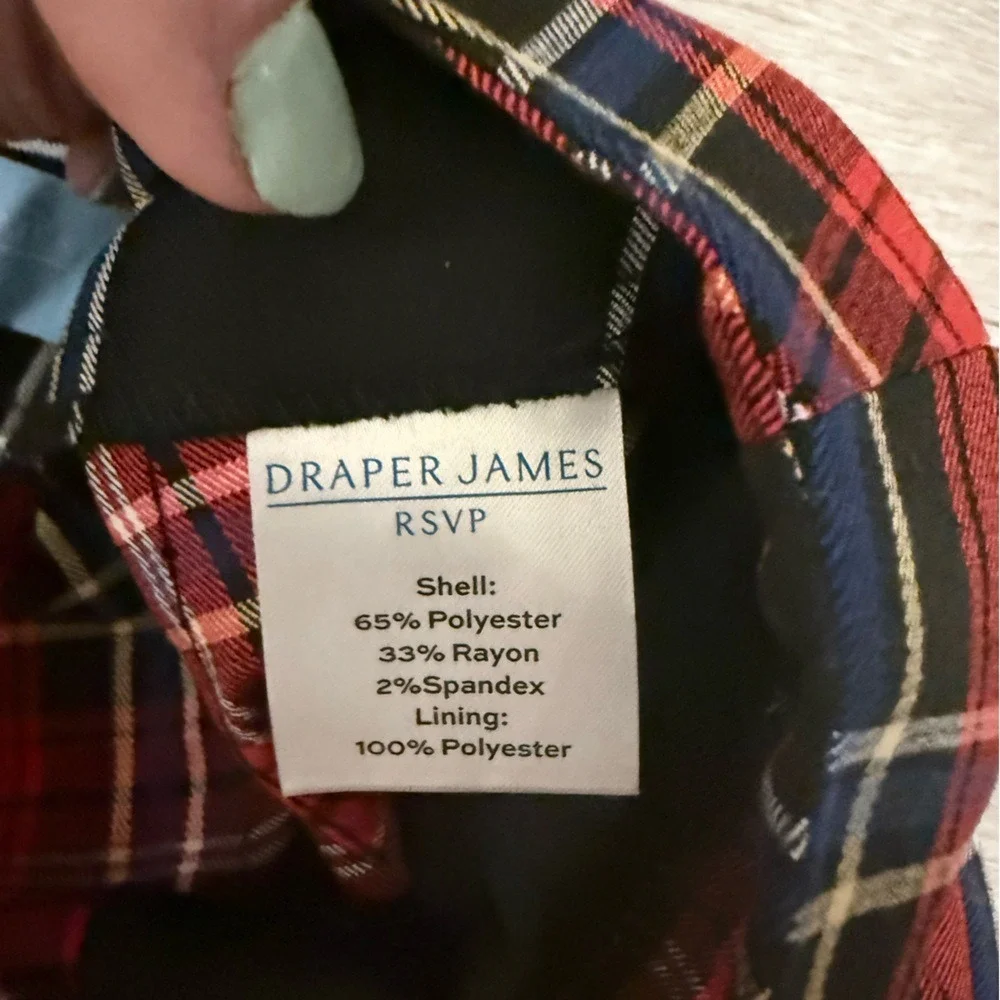 Draper James RSVP Plaid‎ Pants - Black & Red Plaid